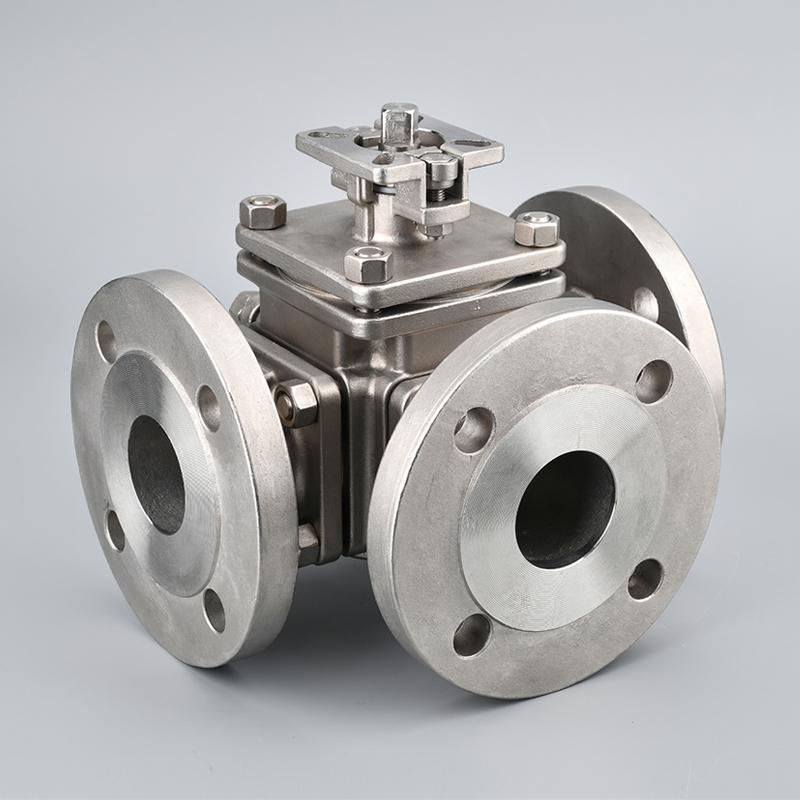 方型三通法蘭球閥