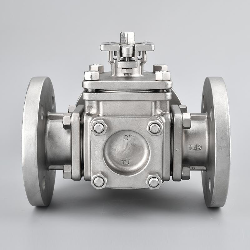 方型三通法蘭球閥