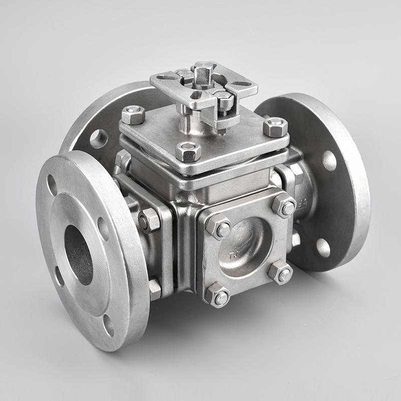 方型三通法蘭球閥